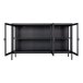 Sideboard >Brisbane< in Schwarz, Metall - 140x85x40cm (BxHxT)