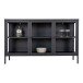 Sideboard >Brisbane< in Schwarz, Metall - 140x85x40cm (BxHxT)