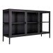 Sideboard >Brisbane< in Schwarz, Metall - 140x85x40cm (BxHxT)