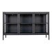 Sideboard >Brisbane< in Schwarz, Metall - 140x85x40cm (BxHxT)