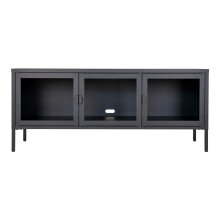 TV-Bank >Brisbane< in Schwarz, Metall - 130x55x40cm...