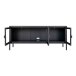 TV-Bank >Brisbane< in Schwarz, Metall - 130x55x40cm (BxHxT)