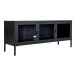 TV-Bank >Brisbane< in Schwarz, Metall - 130x55x40cm (BxHxT)