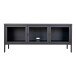 TV-Bank >Brisbane< in Schwarz, Metall - 130x55x40cm (BxHxT)