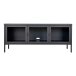 TV-Bank >Brisbane< in Schwarz, Metall - 130x55x40cm (BxHxT)