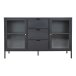 Sideboard >Dalby< in Schwarz, Metall - 140x85x40cm (BxHxT)