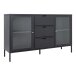 Sideboard >Dalby< in Schwarz, Metall - 140x85x40cm (BxHxT)