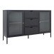 Sideboard >Dalby< in Schwarz, Metall - 140x85x40cm (BxHxT)