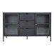 Sideboard >Dalby< in Schwarz, Metall - 140x85x40cm (BxHxT)