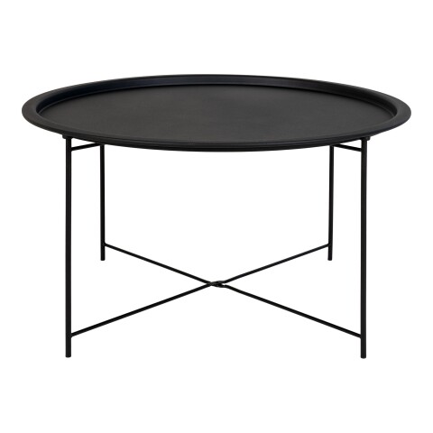 Couchtisch >Bastia< in Schwarz, Metall - 43cm (H)