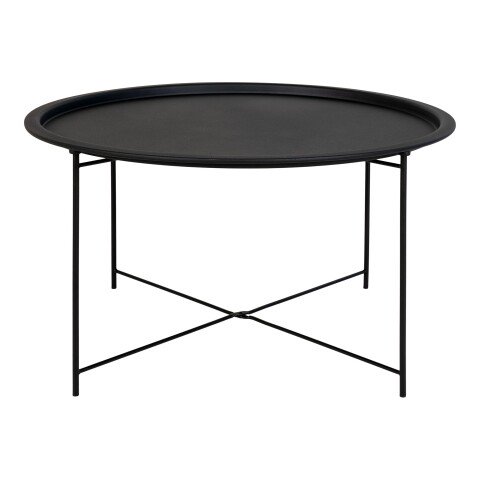 Couchtisch >Bastia< in Schwarz, Metall - 43cm (H)