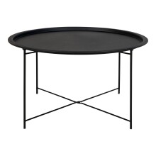 Couchtisch >Bastia< in Schwarz, Metall - 43cm (H)