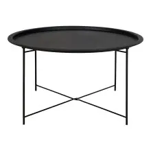Couchtisch >Bastia< in Schwarz, Metall - 43cm (H)