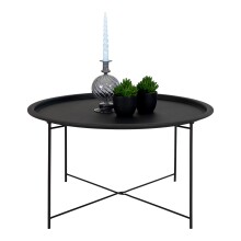 Couchtisch >Bastia< in Schwarz, Metall - 43cm (H)