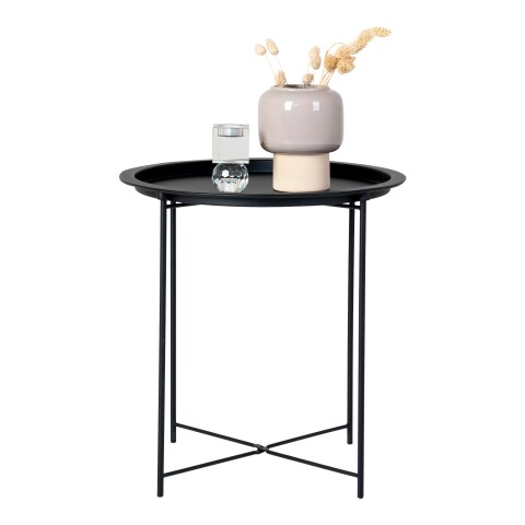 Beistelltisch >Bastia< in Schwarz, Metall - 47x50x47cm (BxHxT)