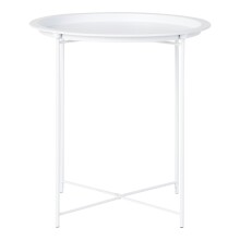 Beistelltisch >Bastia< in Weiss, Metall - 47x50x47cm (BxHxT)