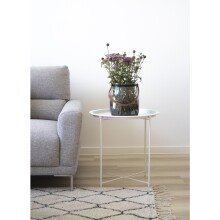 Beistelltisch >Bastia< in Weiss, Metall - 47x50x47cm (BxHxT)