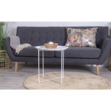 Beistelltisch >Bastia< in Weiss, Metall - 47x50x47cm (BxHxT)