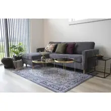 Couchtisch >Venezia< in Messing, Glas - 70x40x70cm...