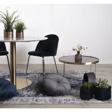 Couchtisch >Venezia< in Messing, Glas - 70x40x70cm (BxHxT)