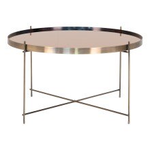 Couchtisch >Venezia< in Messing, Glas - 70x40x70cm...