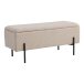 Truhenbank >Watford< in Beige, Stoff - 95x46x36,5cm (BxHxT)