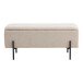 Truhenbank >Watford< in Beige, Stoff - 95x46x36,5cm (BxHxT)