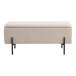 Truhenbank >Watford< in Beige, Stoff - 95x46x36,5cm (BxHxT)