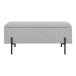 Truhenbank >Watford< in Hellgrau, Stoff - 95x46x36,5cm (BxHxT)