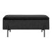 Truhenbank >Watford< in Schwarz, Stoff - 95x46x36,5cm (BxHxT)