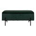 Truhenbank >Watford< in Grün, Stoff - 95x46x36,5cm (BxHxT)