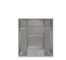 Drehtürenschrank >LUEBECK< in GRAPHIT + AKUSTIKLAMELLEN-NB ARTISAN