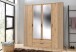 Drehtürenschrank >LUEBECK< in ARTISAN-EICHE-NACHBILDUNG + AKUSTIKLAMELLEN-NB ARTISAN