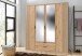 Drehtürenschrank >LUEBECK< in ARTISAN-EICHE-NACHBILDUNG + AKUSTIKLAMELLEN-NB ARTISAN