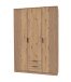 Drehtürenschrank >LUEBECK< in ARTISAN-EICHE-NACHBILDUNG + AKUSTIKLAMELLEN-NB ARTISAN