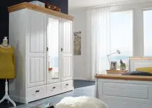 Kleiderschrank >SZ-0132< in weiß - 192x217x58...
