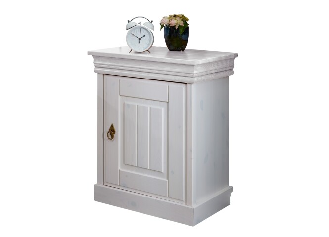 Nachttisch >SZ-0132< in weiß - 51x64x35 (BxHxT)