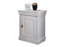Nachttisch >SZ-0132< in weiß - 51x64x35 (BxHxT)