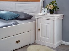 Nachttisch >SZ-0132< in weiß - 51x64x35 (BxHxT)