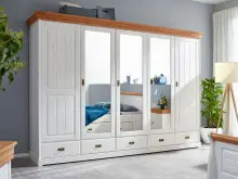 Kleiderschrank >SZ-0132< in weiß - 315x217x62...