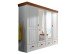 Kleiderschrank >SZ-0132< in weiß - 255x217x62 (BxHxT)