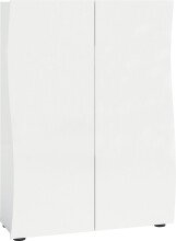 Schuhschrank >KISS< in weiß, Holzwerkstoff - 86,7x115x34cm (BxHxT)