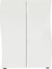 Schuhschrank >KISS< in weiß, Holzwerkstoff - 86,7x115x34cm (BxHxT)