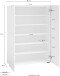 Schuhschrank >KISS< in weiß, Holzwerkstoff - 86,7x115x34cm (BxHxT)