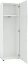 Garderobenschrank >KISS< in weiß, Holzwerkstoff - 70x190x42cm (BxHxT)