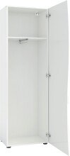 Garderobenschrank >KISS< in weiß, Holzwerkstoff - 70x190x42cm (BxHxT)