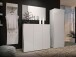 Garderobenschrank >KISS< in weiß, Holzwerkstoff - 70x190x42cm (BxHxT)