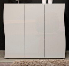 Garderoben-Set >KISS< in weiß, Holzwerkstoff - 282x190x42cm (BxHxT)