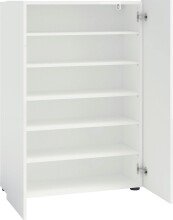 Garderoben-Set >KISS< in weiß, Holzwerkstoff - 242x190x42cm (BxHxT)
