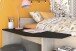 Hochbett >Milky 2< in Schwarz/Eiche - 203x135x90cm (LxBxH)